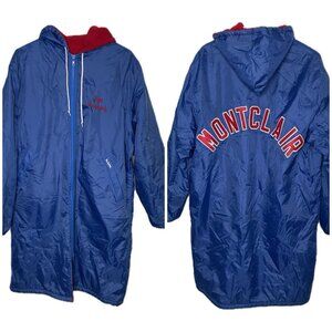 VINTAGE Tru West Jacket Mens Medium Blue Fleece Lined Parka Montclair Made USA